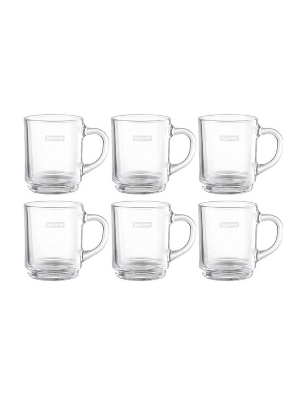 Supreme Duralex Glass Mugs Clear (Set of 6)